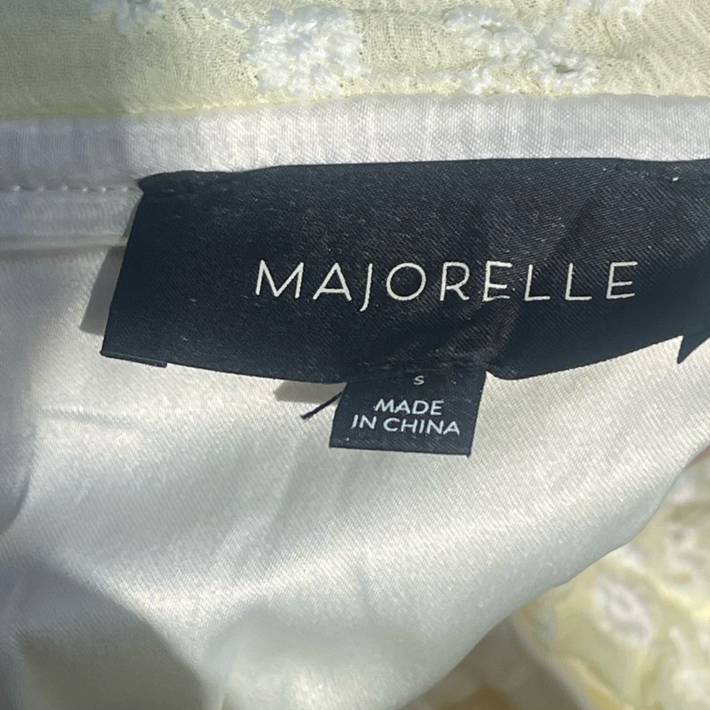 MAJORELLE Sylvan Yellow Floral Smocked Cropped Jumpsuit Size S - Picture 5 of 12